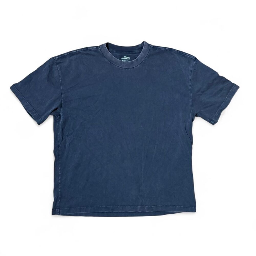 Hollister Co. Heavyweight Boxy washed blacked cotton t-shirt in XL